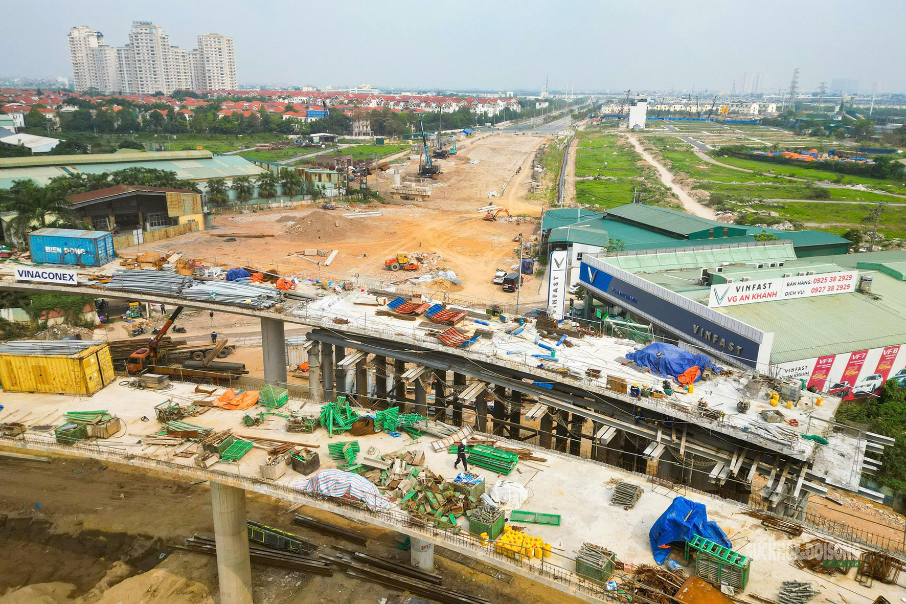 Sau gần 1 năm, nút giao nghìn tỷ Vành đai 3,5 - Đại lộ Thăng Long rõ hình hài- Ảnh 7.