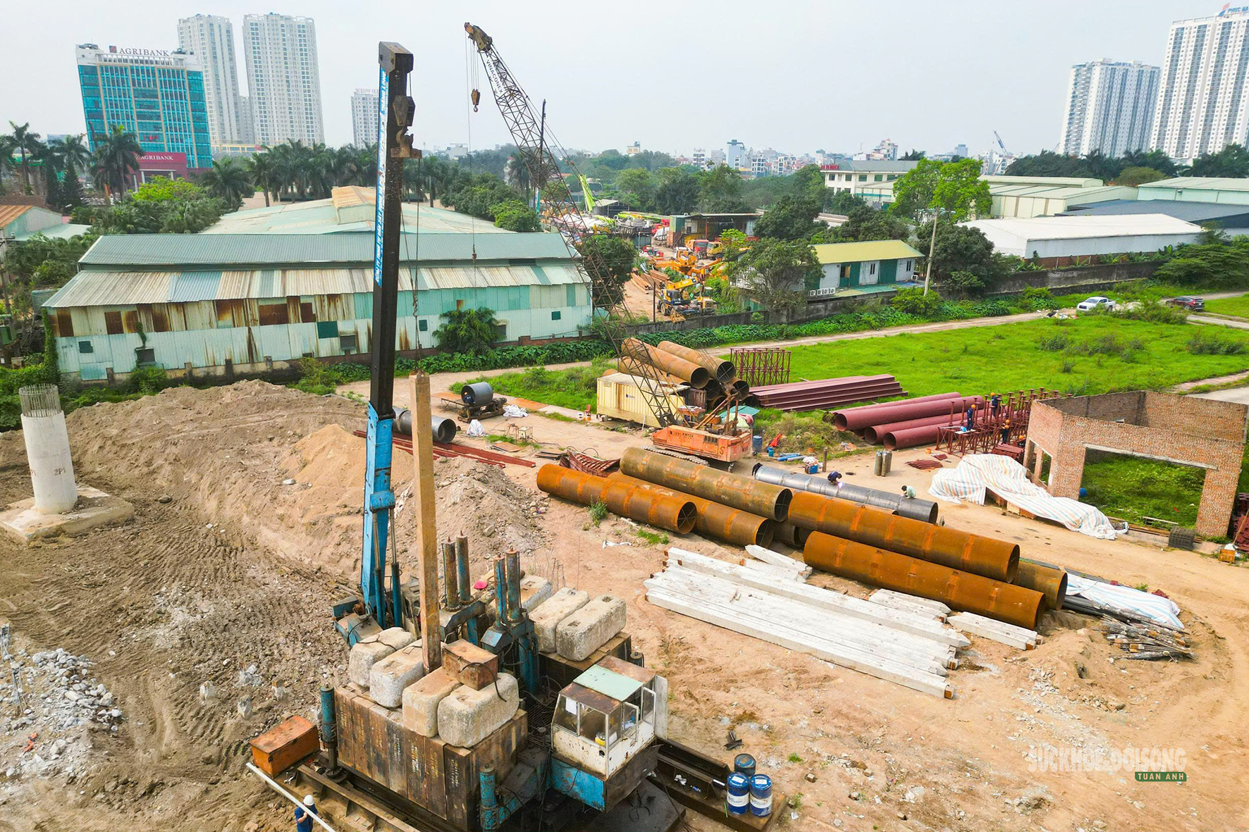 Sau gần 1 năm, nút giao nghìn tỷ Vành đai 3,5 - Đại lộ Thăng Long rõ hình hài- Ảnh 4.