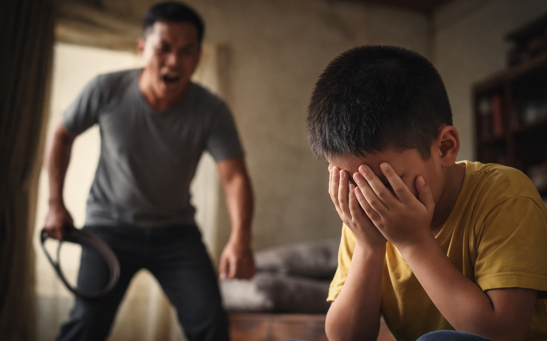 Bé trai 10 tuổi chi chít vết bầm trên người, người cha khai 'đánh để dạy dỗ'- Ảnh 2. Bé trai 10 tuổi chi chít vết bầm trên người, người cha khai 'đánh để dạy dỗ'- Ảnh 2.