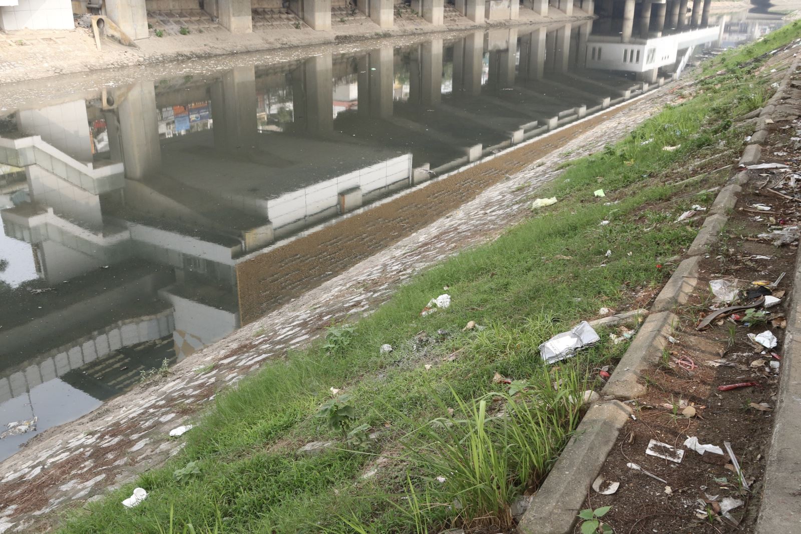 Tình trạng rác thải tái diễn trên sông Tô Lịch sau gần một năm cải tạo- Ảnh 1.