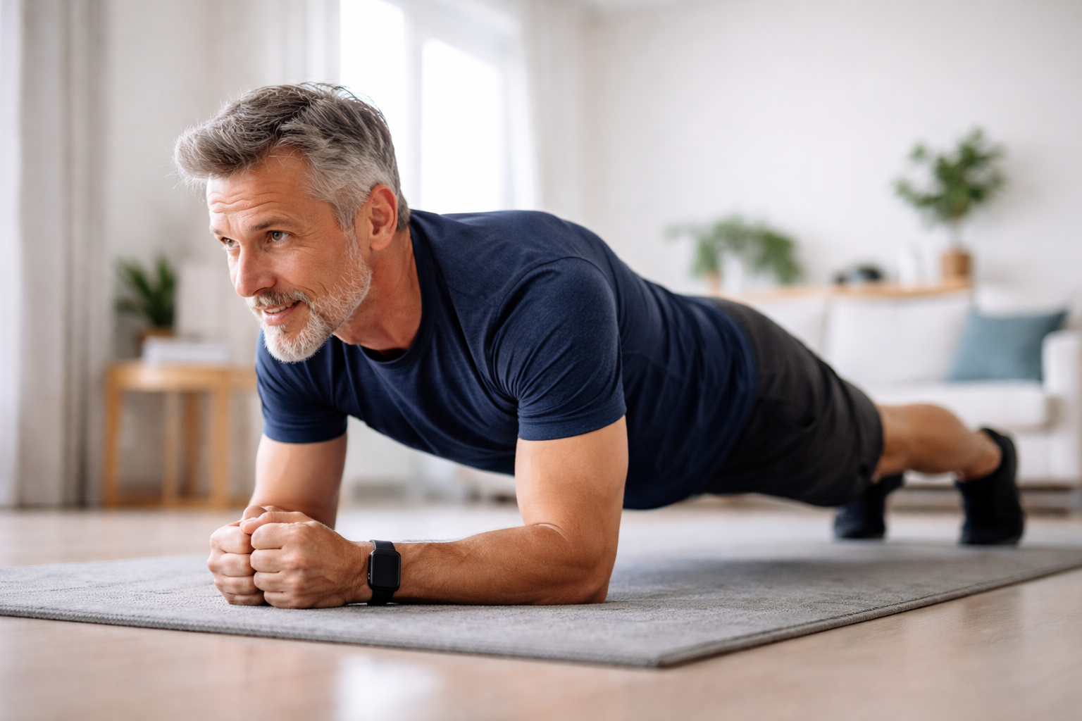 Tuổi 50 nên giữ plank bao lâu để tăng cơ lõi tối ưu?- Ảnh 2.