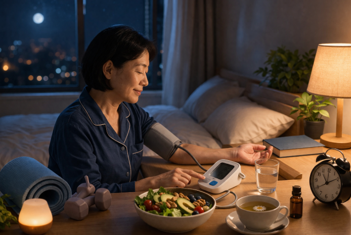 6 thói quen buổi tối có thể giúp duy trì huyết áp khỏe mạnh- Ảnh 1. 6 thói quen buổi tối có thể giúp duy trì huyết áp khỏe mạnh- Ảnh 1.