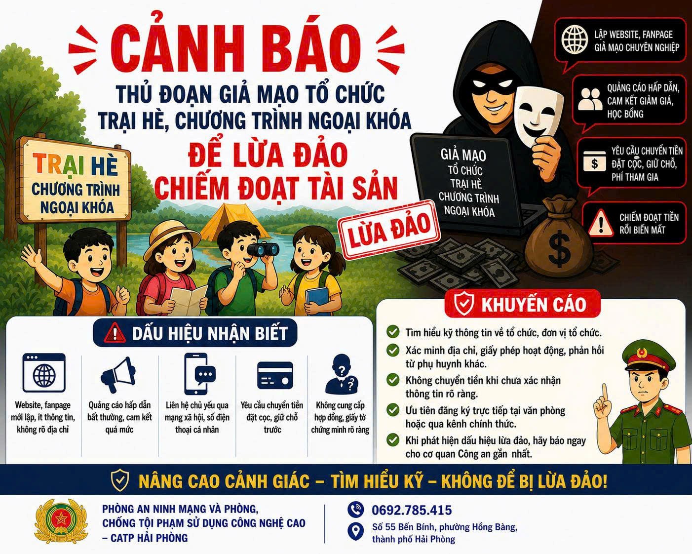 Cảnh báo giả mạo 'trại hè quân đội', 'học kỳ công an' lừa phụ huynh chuyển tiền- Ảnh 1.