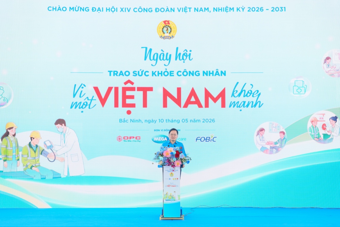 3.000 người lao động ở Bắc Ninh thụ hưởng chương trình 'Trao sức khỏe công nhân – Vì một Việt Nam khỏe mạnh' năm 2026- Ảnh 1. 3.000 người lao động ở Bắc Ninh thụ hưởng chương trình 'Trao sức khỏe công nhân – Vì một Việt Nam khỏe mạnh' năm 2026- Ảnh 1.