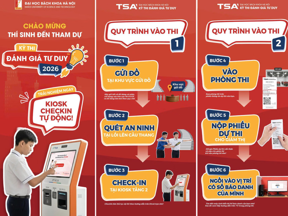 Lưu ý quan trọng với thí sinh tham dự thi đánh giá tư duy đợt cuối năm 2026- Ảnh 1. Lưu ý quan trọng với thí sinh tham dự thi đánh giá tư duy đợt cuối năm 2026- Ảnh 1.