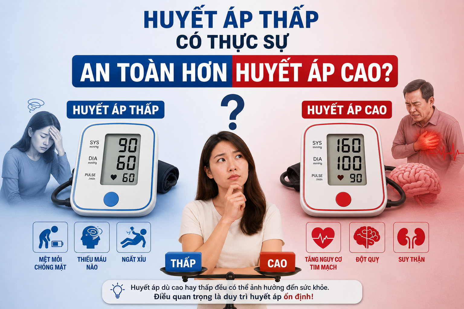 Huyết áp thấp có thực sự an toàn hơn huyết áp cao?- Ảnh 1. Huyết áp thấp có thực sự an toàn hơn huyết áp cao?- Ảnh 1.