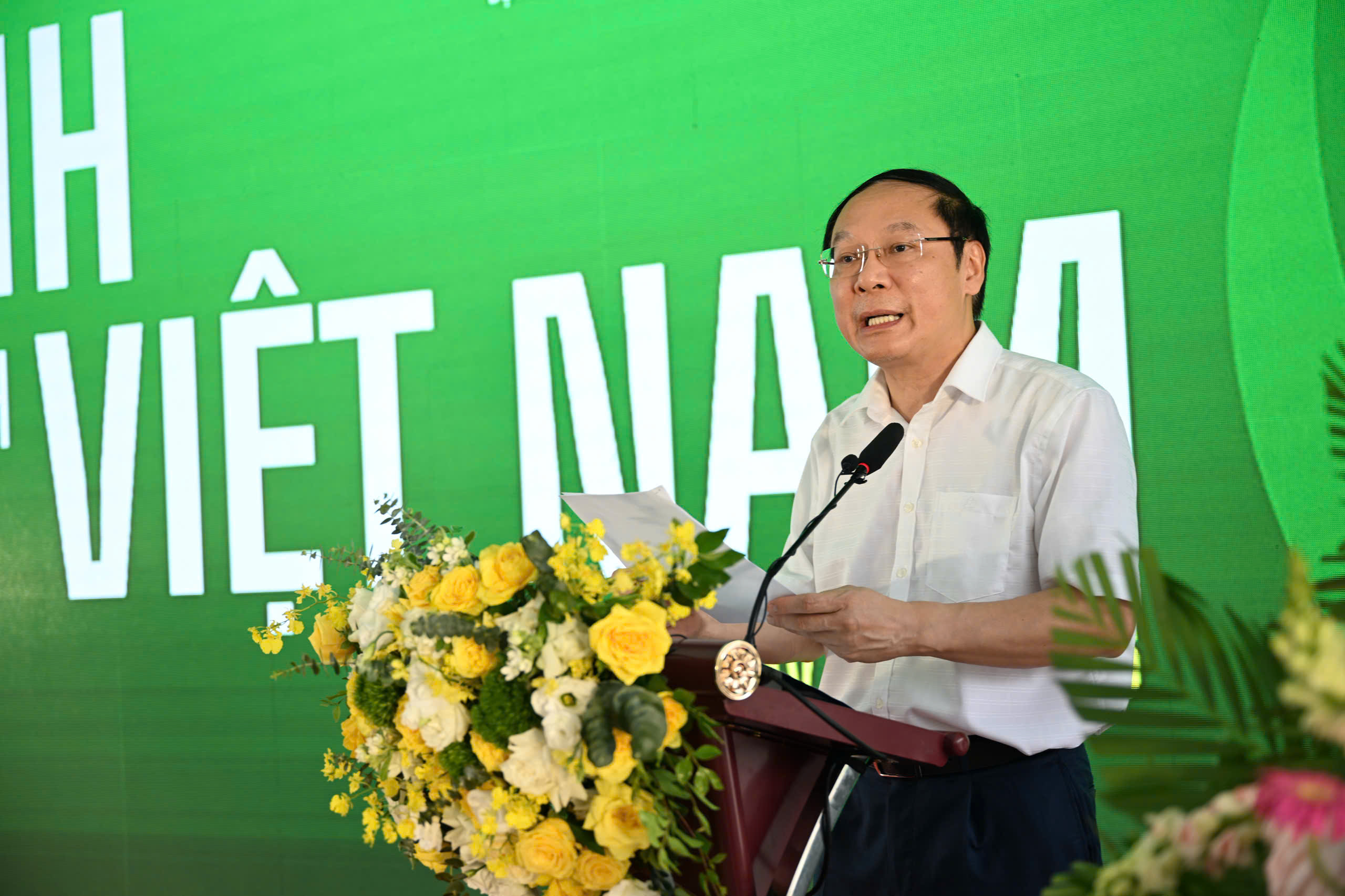Thứ trưởng Bộ Nông nghiệp và Môi trường Lê Công Thành phát biểu tại Ngày Chuyển đổi xanh năm 2026.