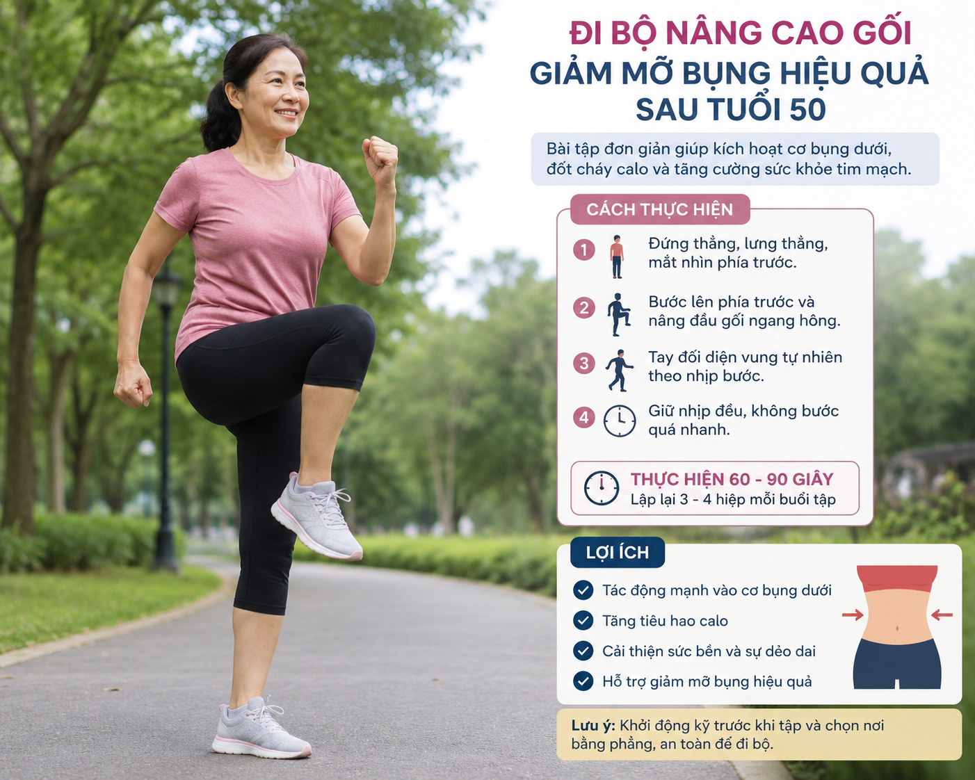 5 bài tập đi bộ giảm mỡ bụng tốt hơn tập gym sau tuổi 50- Ảnh 2. 5 bài tập đi bộ giảm mỡ bụng tốt hơn tập gym sau tuổi 50- Ảnh 2.