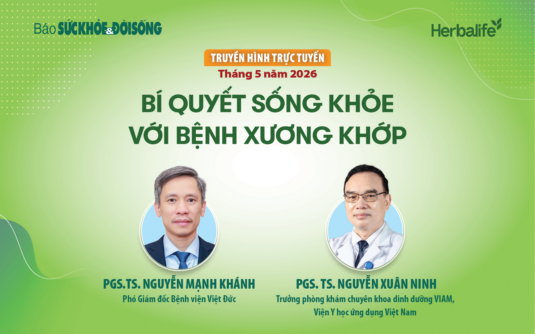 Truyền hình trực tuyến: Bí quyết sống khỏe với bệnh xương khớp- Ảnh 1.