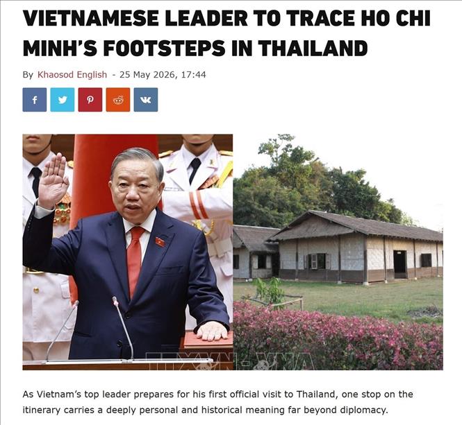 Báo Thái Lan nhấn mạnh ý nghĩa chuyến thăm Udon Thani của Tổng Bí thư, Chủ tịch nước Tô Lâm- Ảnh 1. Báo Thái Lan nhấn mạnh ý nghĩa chuyến thăm Udon Thani của Tổng Bí thư, Chủ tịch nước Tô Lâm- Ảnh 1.