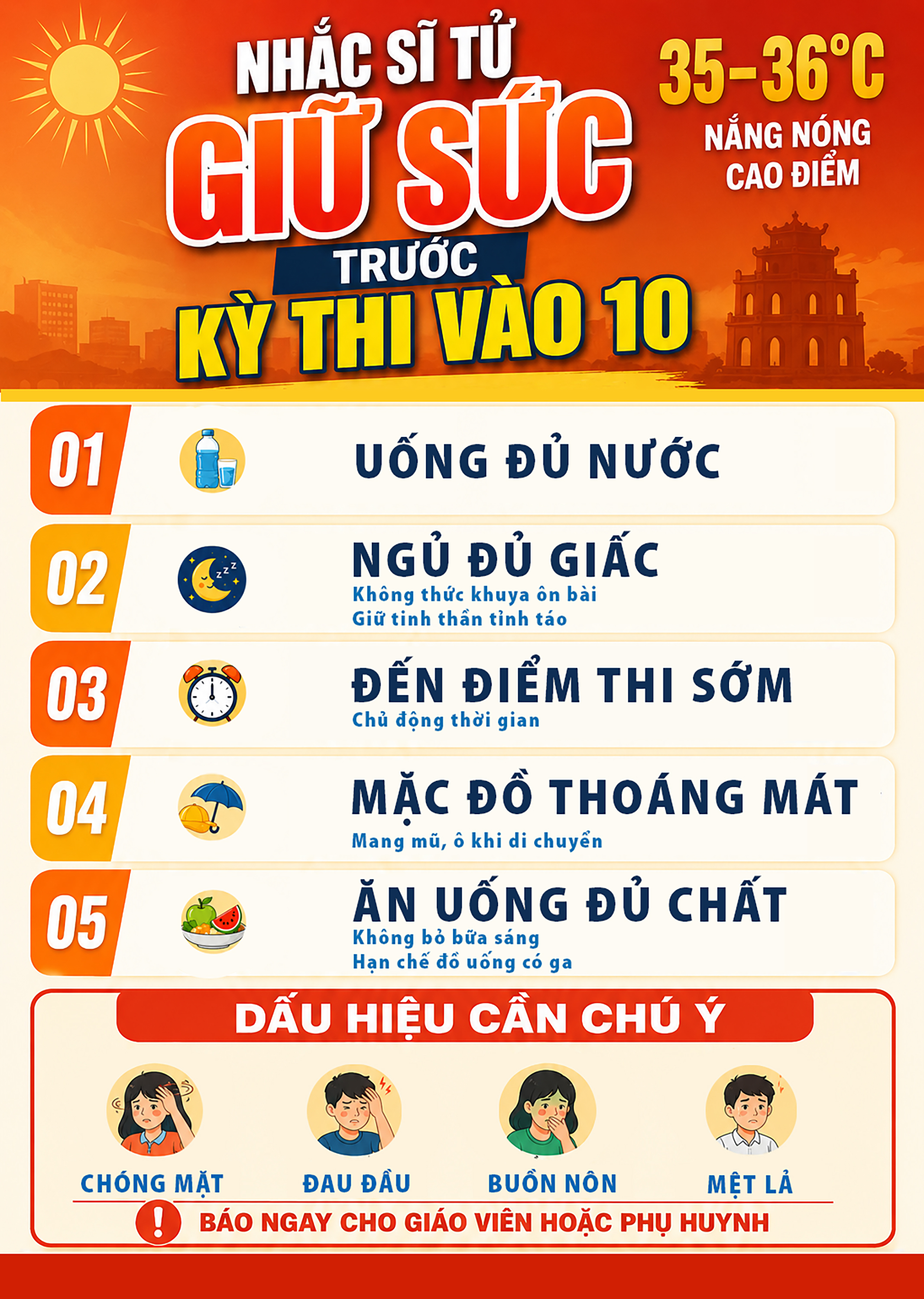 Nhắc sĩ tử giữ sức trước kì thi vào lớp 10- Ảnh 1.