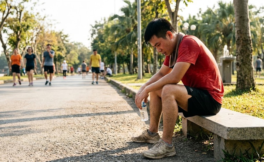 Có nên tập thể dục ngoài trời nắng nóng để giảm cân?- Ảnh 3. Có nên tập thể dục ngoài trời nắng nóng để giảm cân?- Ảnh 3.