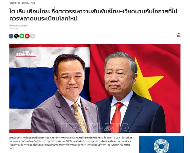Tổng Bí thư, Chủ tịch nước Tô Lâm thăm Thái Lan: Định hình quan hệ song phương trong thập niên tới- Ảnh 1. Tổng Bí thư, Chủ tịch nước Tô Lâm thăm Thái Lan: Định hình quan hệ song phương trong thập niên tới- Ảnh 1.