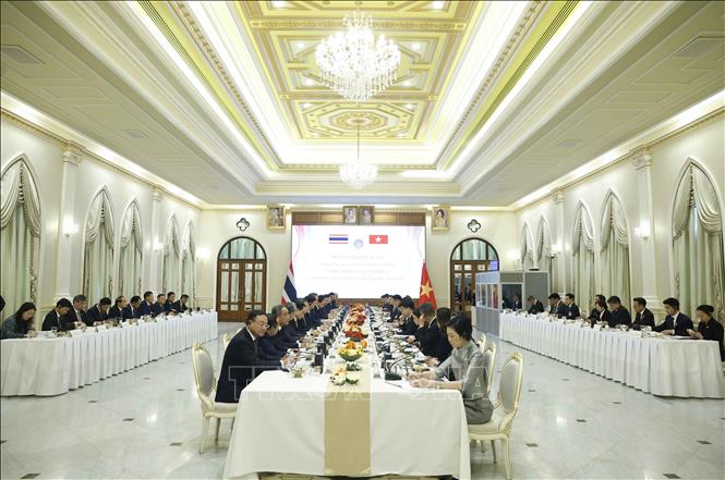 Tổng Bí thư, Chủ tịch nước Tô Lâm hội đàm với Thủ tướng Thái Lan Anutin Charnvirakul- Ảnh 4. Tổng Bí thư, Chủ tịch nước Tô Lâm hội đàm với Thủ tướng Thái Lan Anutin Charnvirakul- Ảnh 4.
