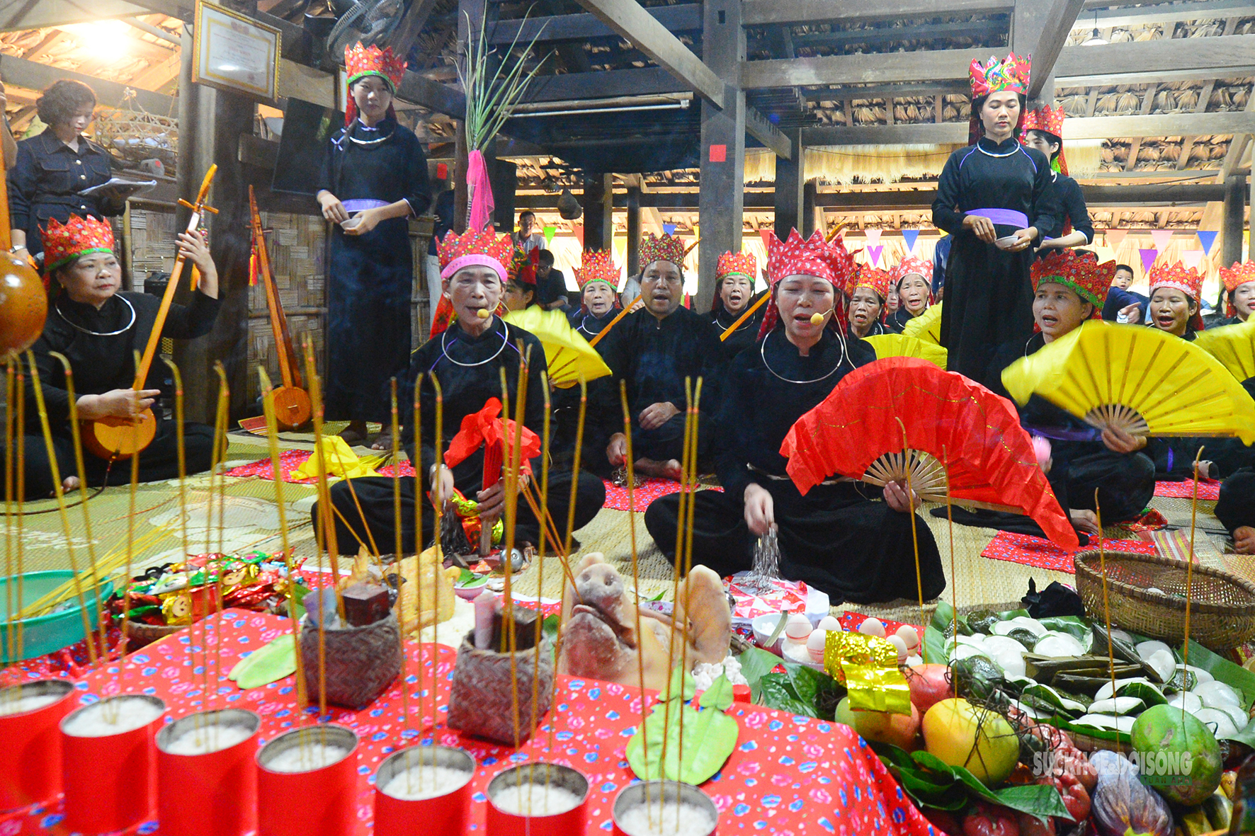 Nghi lễ 'Son tràng' trong tín ngưỡng Then của người Tày Bình Liêu- Ảnh 2.
