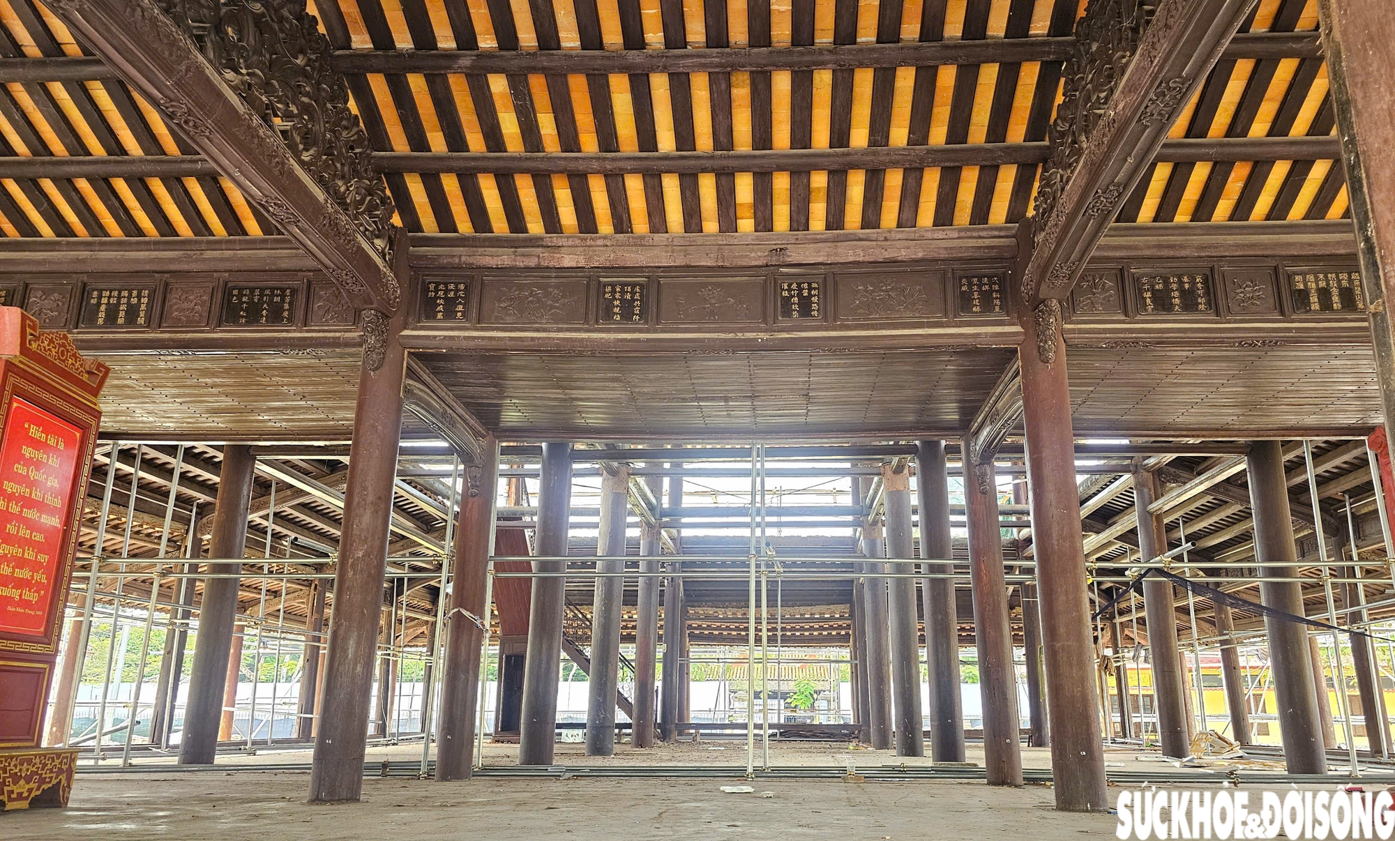 Cận cảnh hạ giải, trùng tu trường đại học đầu tiên dưới triều Nguyễn ở Huế- Ảnh 6.