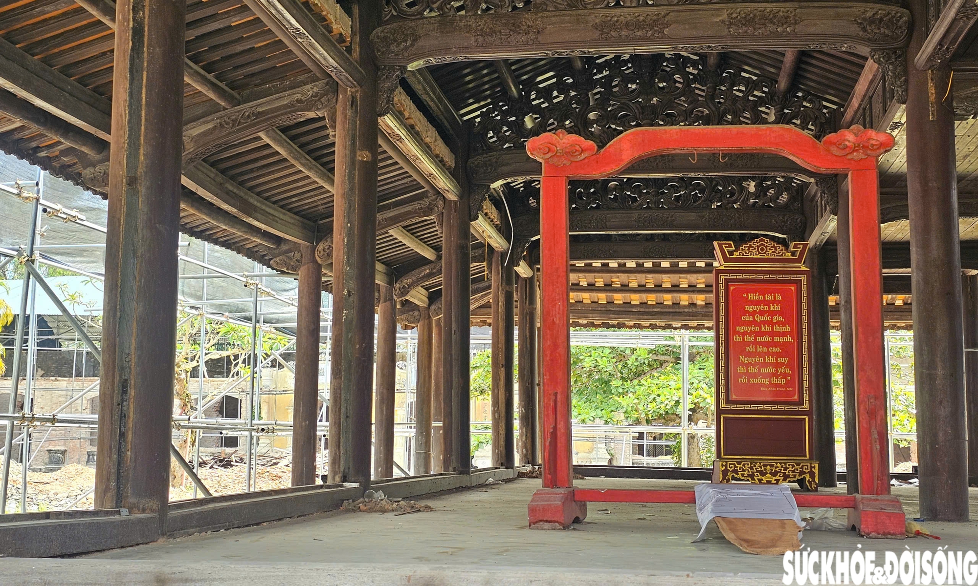 Cận cảnh hạ giải, trùng tu trường đại học đầu tiên dưới triều Nguyễn ở Huế- Ảnh 8.
