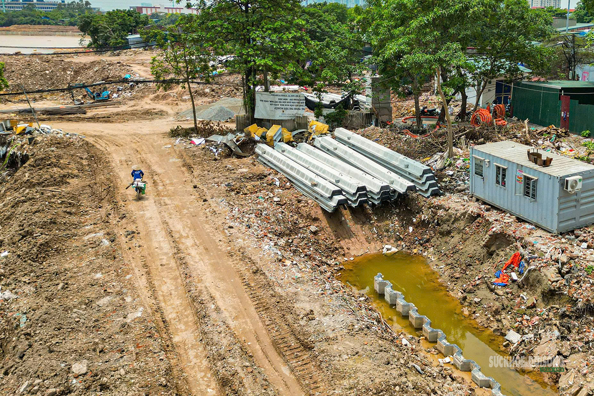 Hồ điều hòa Phú Đô tăng tốc trước mùa mưa ở Hà Nội- Ảnh 7.