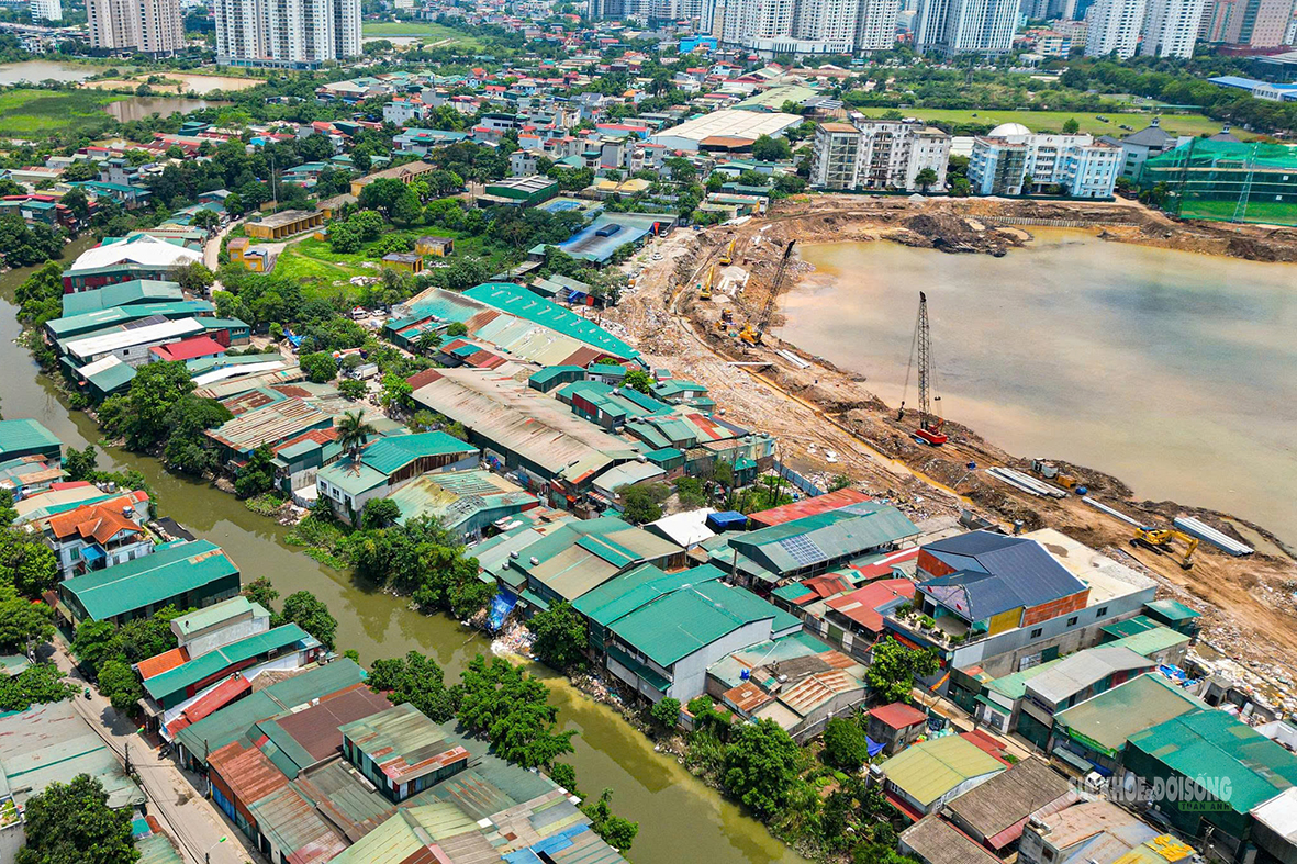 Hồ điều hòa Phú Đô tăng tốc trước mùa mưa ở Hà Nội- Ảnh 4.