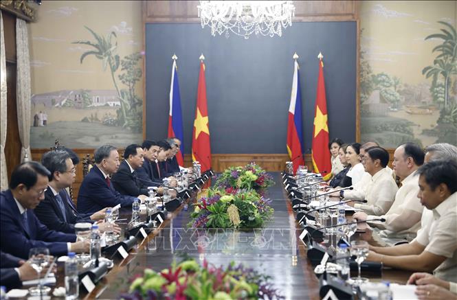 Tổng Bí thư, Chủ tịch nước Tô Lâm và Tổng thống Philippines hội đàm- Ảnh 4. Tổng Bí thư, Chủ tịch nước Tô Lâm và Tổng thống Philippines hội đàm- Ảnh 4.