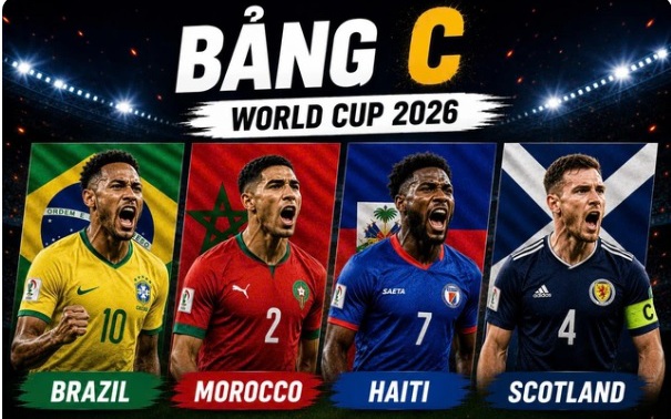 Lịch thi đấu World Cup 2026 bảng A: Mexico, Hàn Quốc, CH Czech, Nam Phi- Ảnh 4. Lịch thi đấu World Cup 2026 bảng C: Brazil, Morocco, Haiti, Scotland
