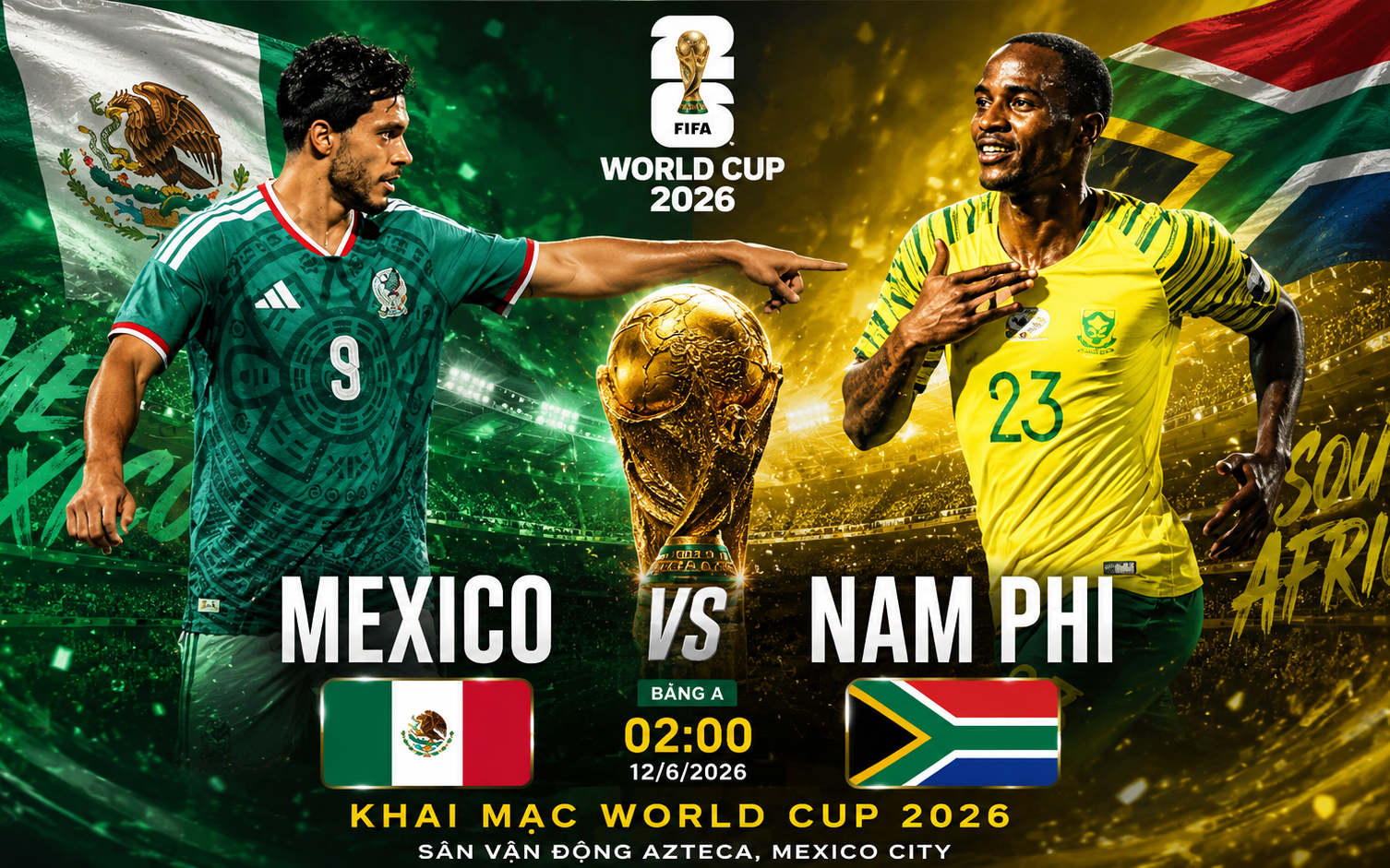 Kênh và link xem trực tiếp Mexico đấu Nam Phi - World Cup 2026 ngày 12/6 - Ảnh 2.