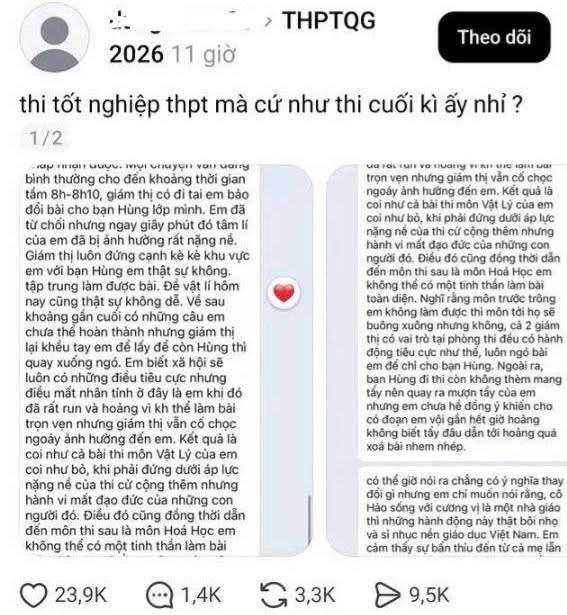 Xác minh phản ánh giám thị gợi ý thí sinh cho bạn xem bài thi ở Quảng Ninh- Ảnh 1. Xác minh phản ánh giám thị gợi ý thí sinh cho bạn xem bài thi ở Quảng Ninh- Ảnh 1.