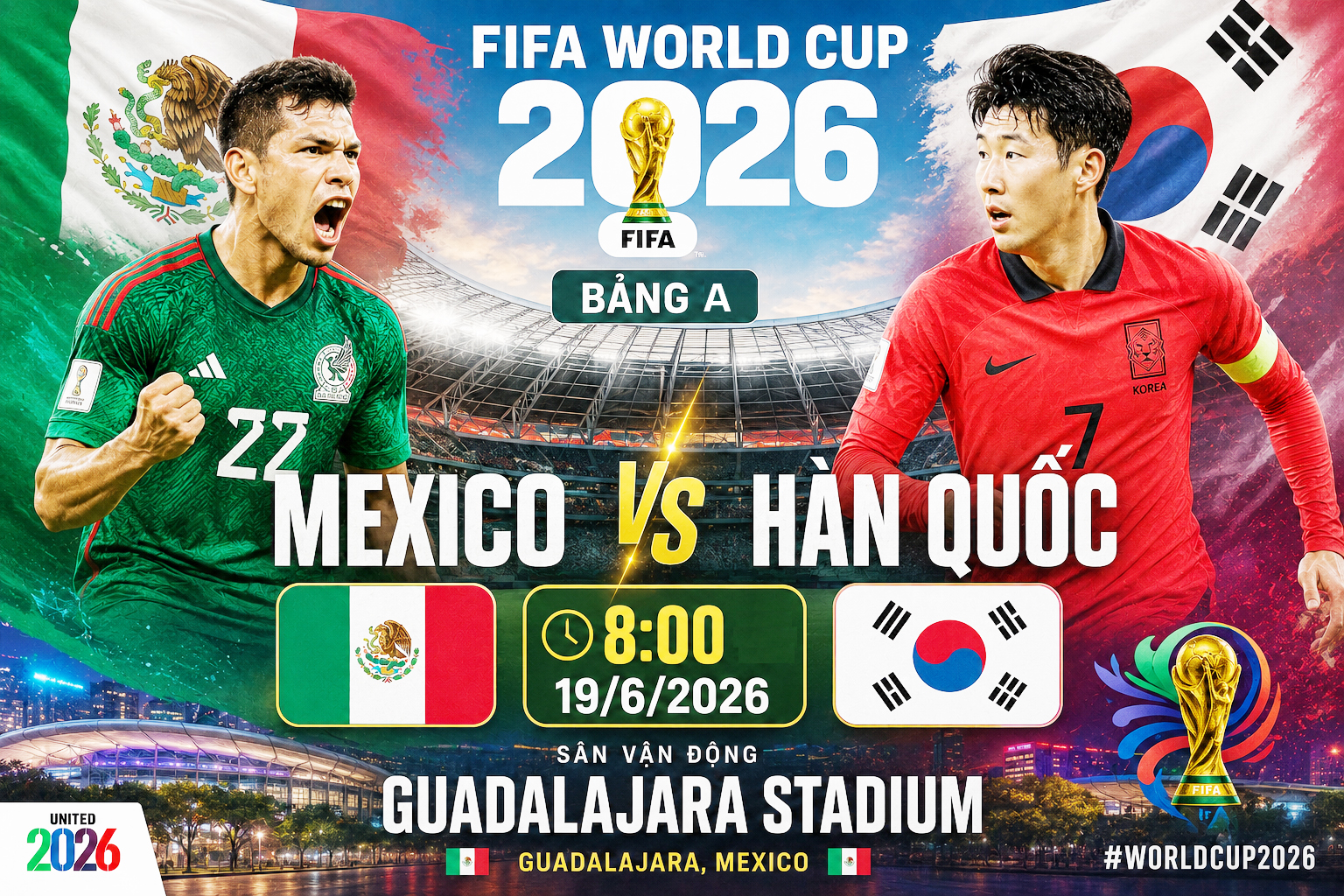 Nhận định Mexico vs Hàn Quốc: Đại chiến giành vé World Cup 2026 tại Guadalajara - Ảnh 1. Nhận định Mexico vs Hàn Quốc: Đại chiến giành vé World Cup 2026 tại Guadalajara - Ảnh 1.