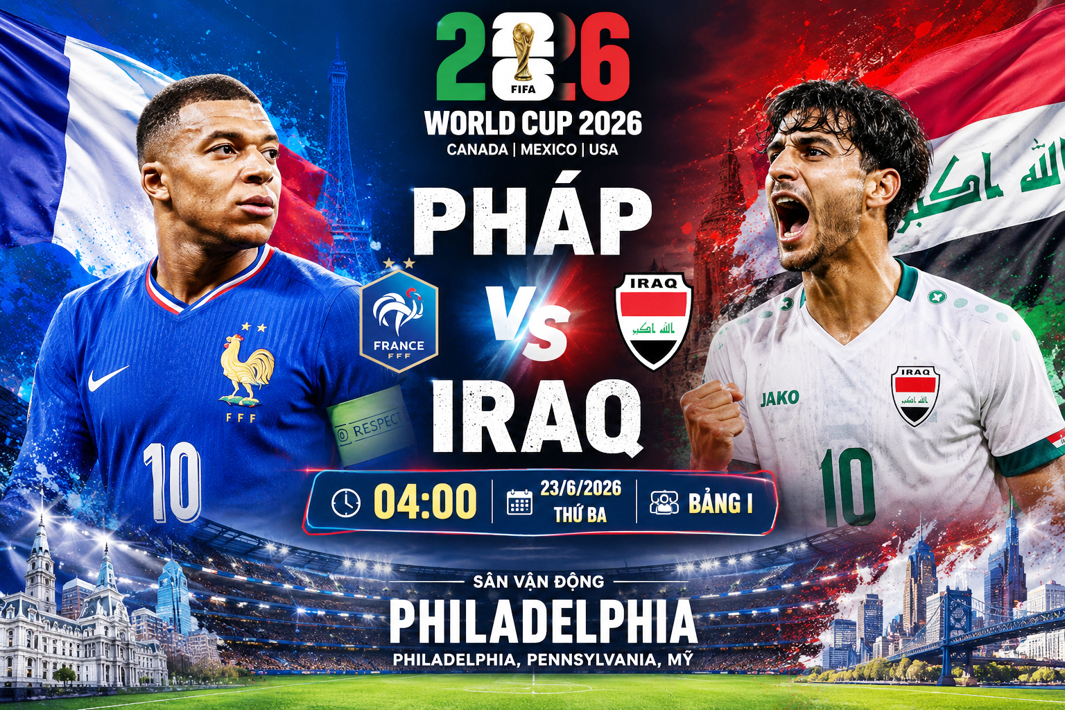 Nhận định trận Pháp vs Iraq: Mbappé tỏa sáng giữa giông bão World Cup 2026 - Ảnh 2. Nhận định trận Pháp vs Iraq: Mbappé tỏa sáng giữa giông bão World Cup 2026 - Ảnh 2.