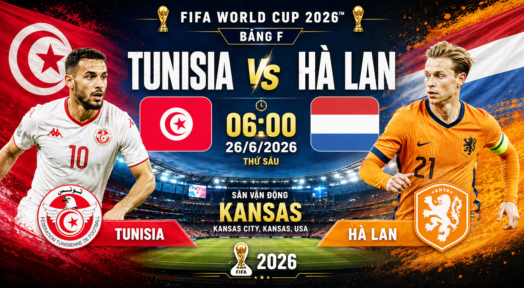 Nhận định tỉ số Tunisia vs Hà Lan tại World Cup 2026: Cơn lốc màu da cam thể hiện Sức mạnh - Ảnh 2.