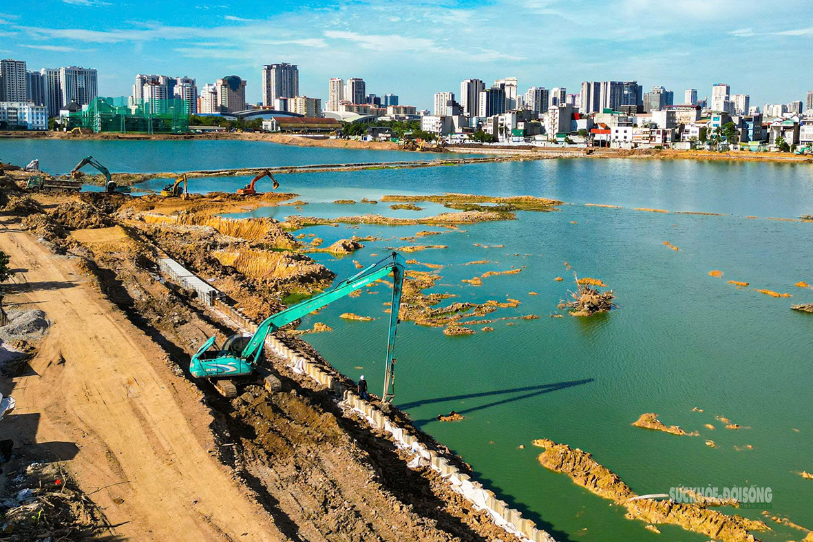 Tăng tốc hoàn thiện hai hồ điều hòa lớn phía Tây Hà Nội- Ảnh 12.