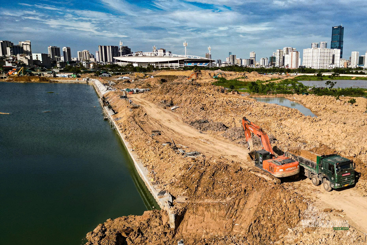 Tăng tốc hoàn thiện hai hồ điều hòa lớn phía Tây Hà Nội- Ảnh 6.