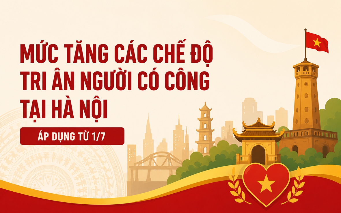 Mức tăng các chế độ tri ân người có công tại Hà Nội từ 1/7
