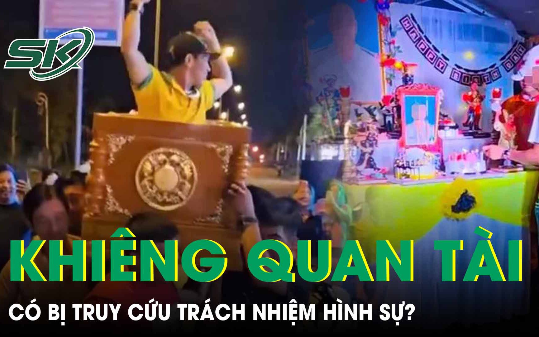 Khởi tố, bắt tạm giam chủ trại hòm và 6 đồng phạm vụ ‘khiêng quan tài diễu phố’- Ảnh 3. Nhóm người khiêng quan tài diễu phố mừng sinh nhật có bị truy cứu trách nhiệm hình sự?