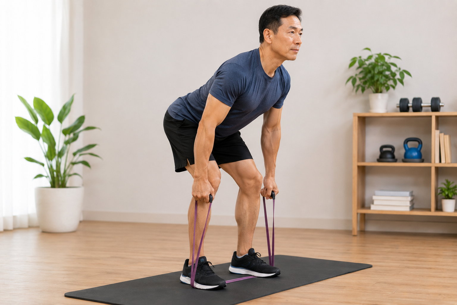 5 bài tập với dây kháng lực hỗ trợ giảm mỡ bụng sau tuổi 50 - Ảnh 5.