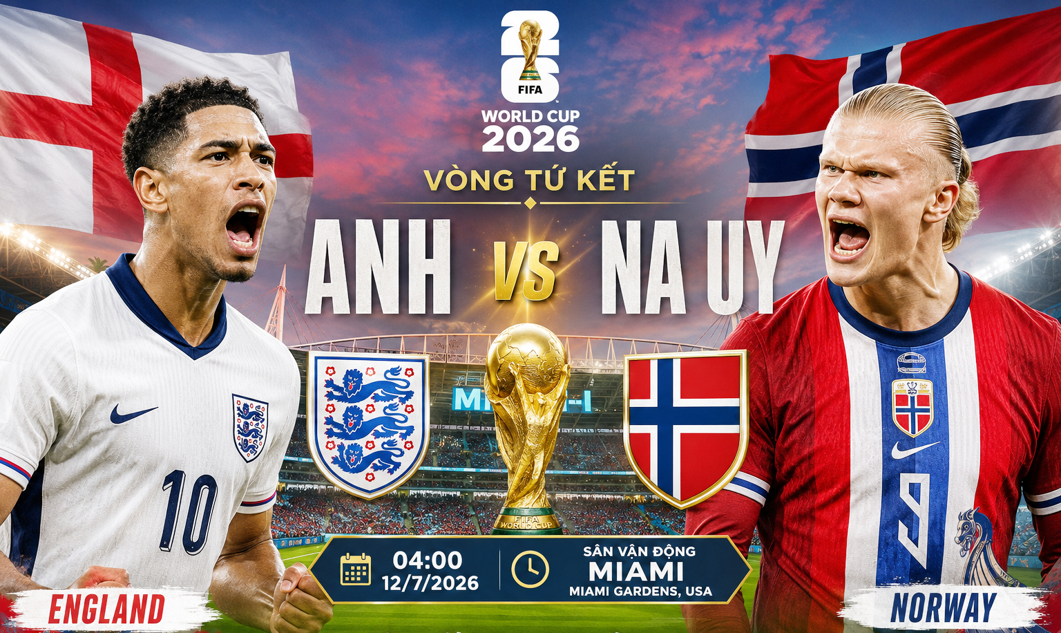 Nhận định trận Anh vs Na Uy tại World Cup 2026: Chờ ' Tam Sư ' hóa giải Haaland - Ảnh 1.