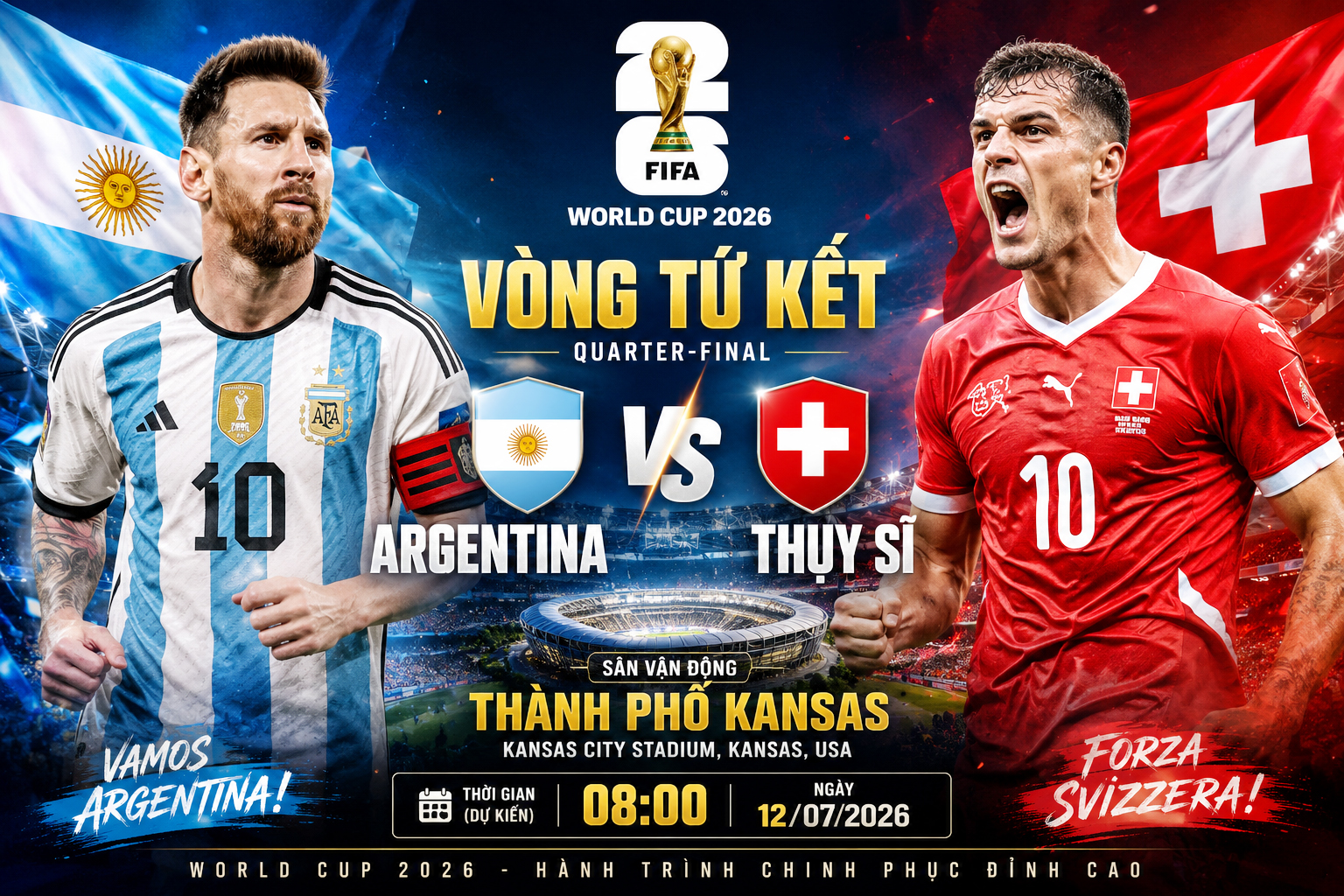 Nhận định và Dự đoán tỉ số Argentina vs Thụy Sĩ tại World Cup 2026 - Ảnh 1.