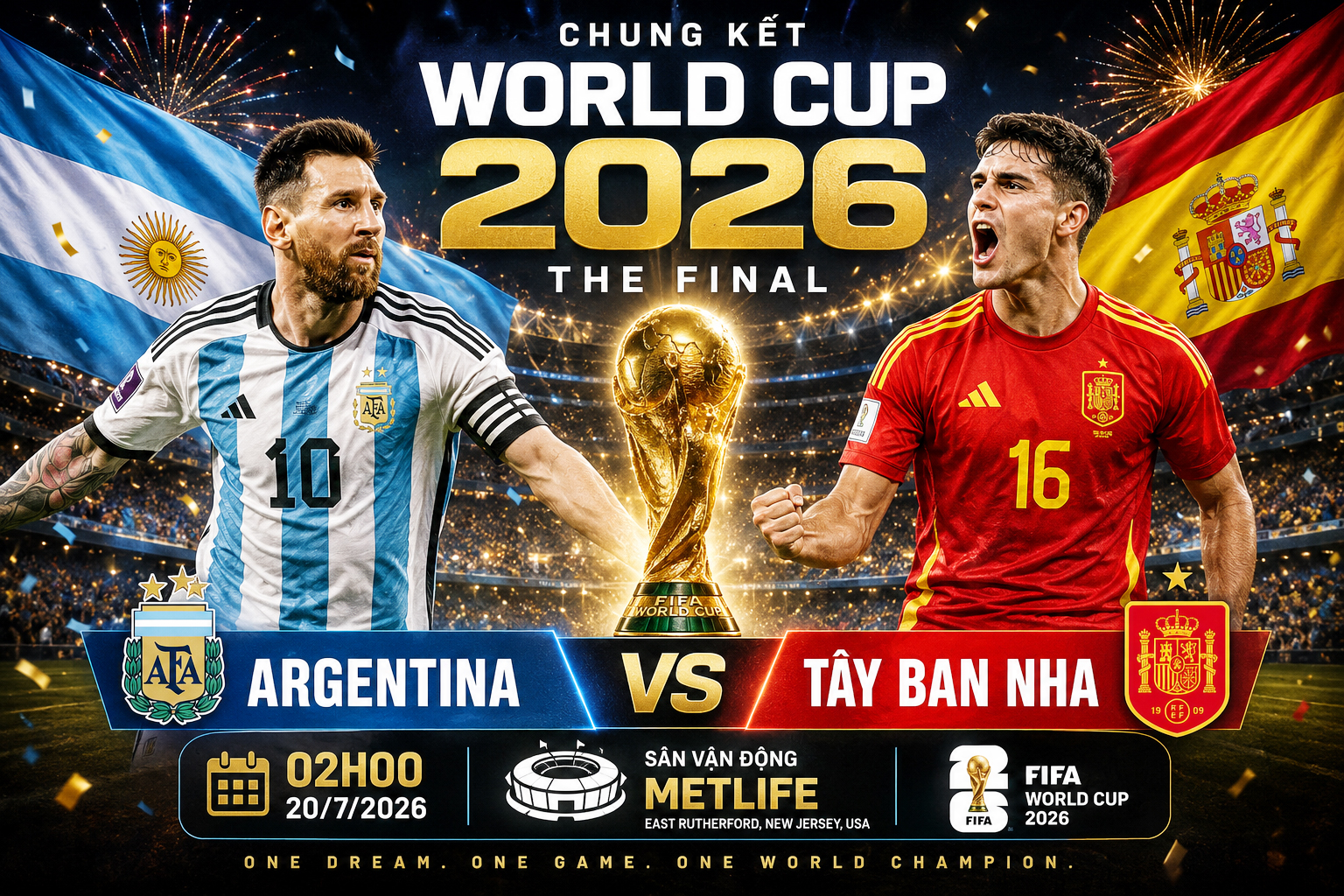 Chung kết World Cup 2026 Tây Ban Nha vs Argentina: Cuộc đụng độ của hai nhà vô địch- Ảnh 2.