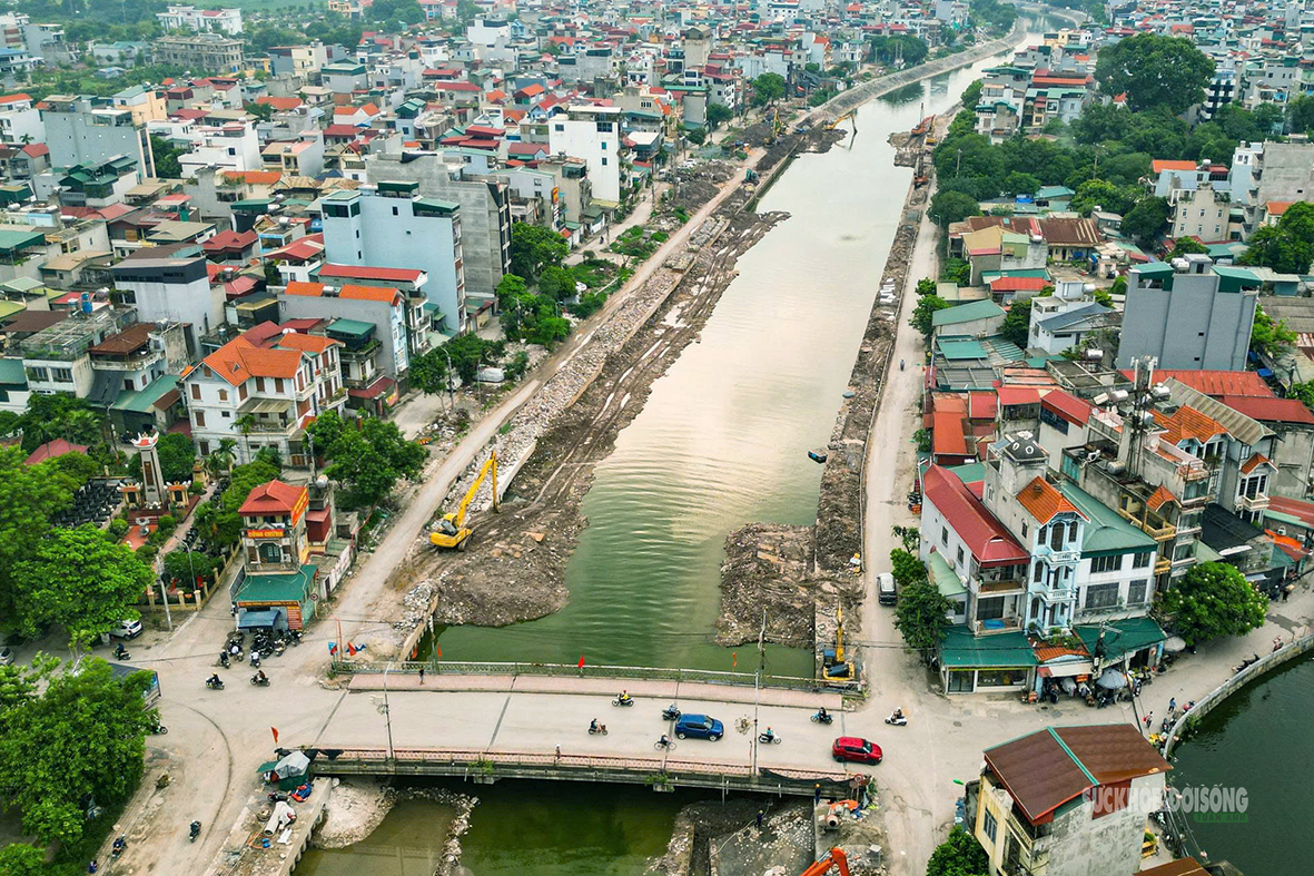 Hạ lưu sông Kim Ngưu đổi diện mạo sau hơn nửa năm cải tạo tại Hà Nội - Ảnh 7.