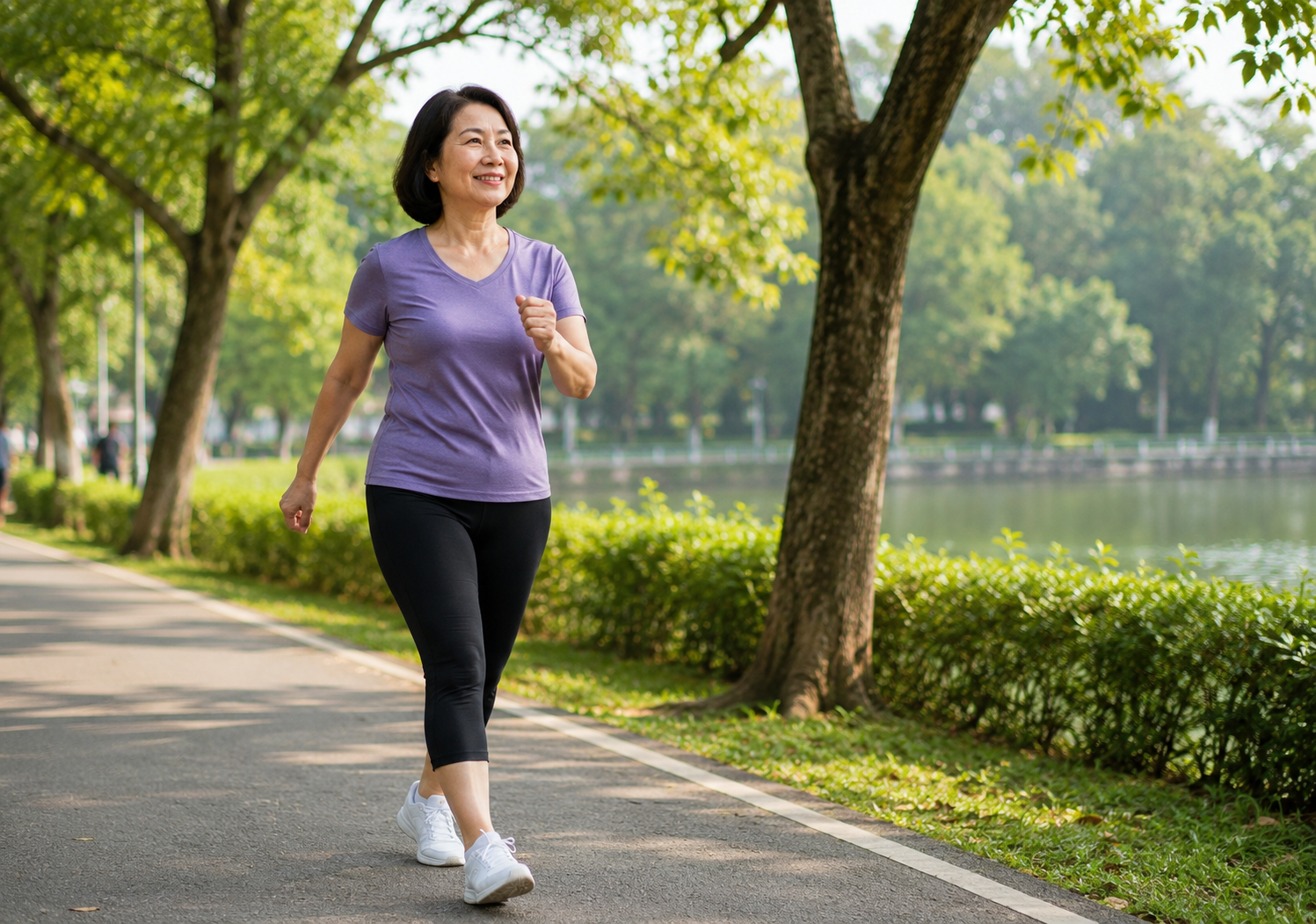 Đi bộ hay bơi lội: Đâu là lựa chọn phù hợp để giảm mỡ bụng sau tuổi 50? - Ảnh 1.
