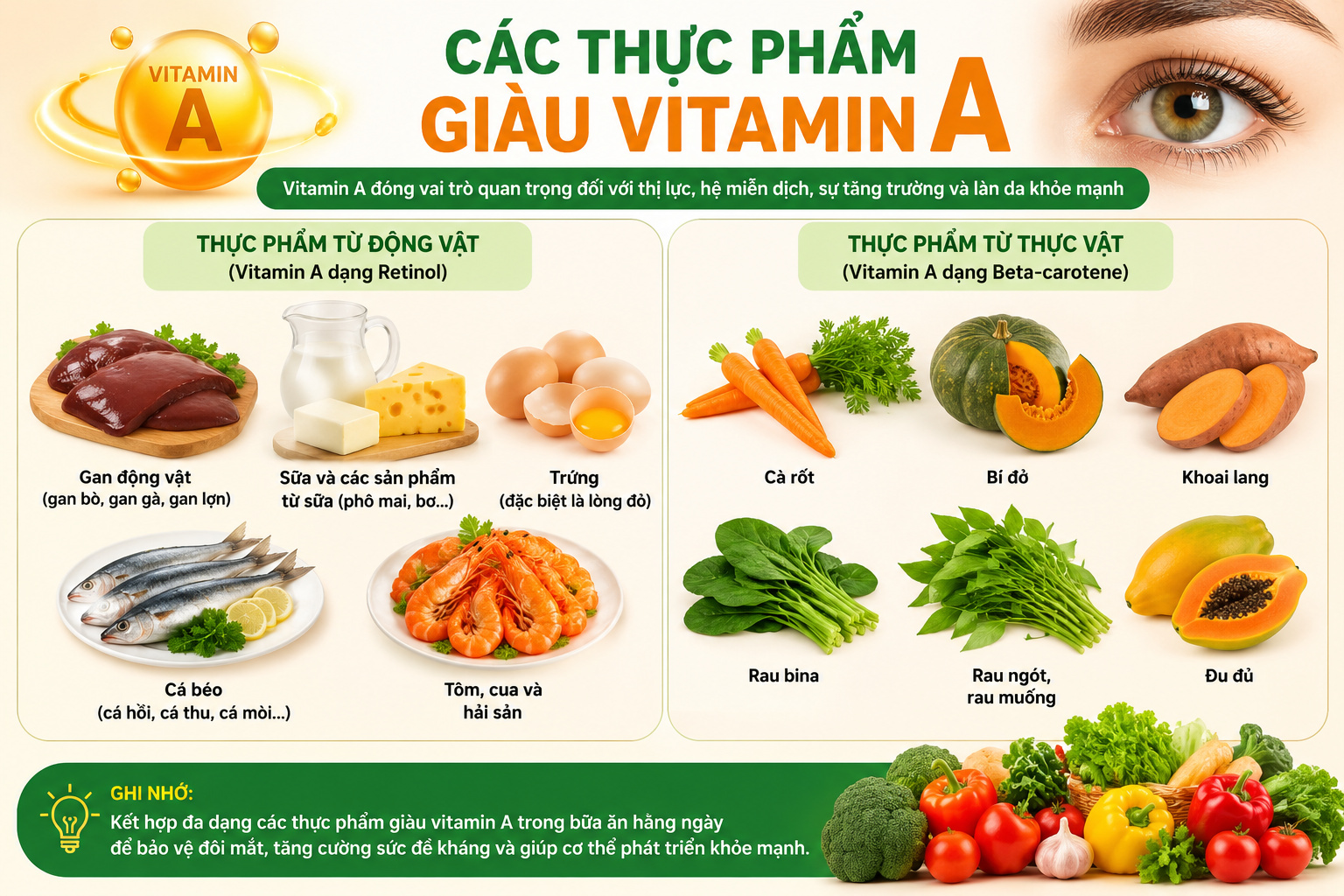 Lợi ích vô giá của vitamin A và cách bổ sung đúng- Ảnh 3.