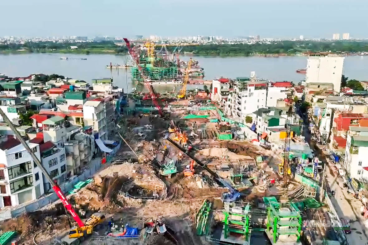 Cầu Trần Hưng Đạo tăng tốc thi công - Ảnh 3.