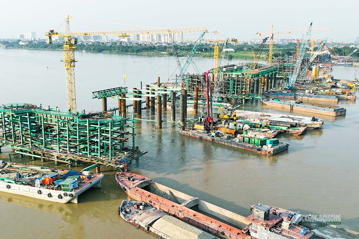 Cầu Trần Hưng Đạo tăng tốc thi công - Ảnh 9.