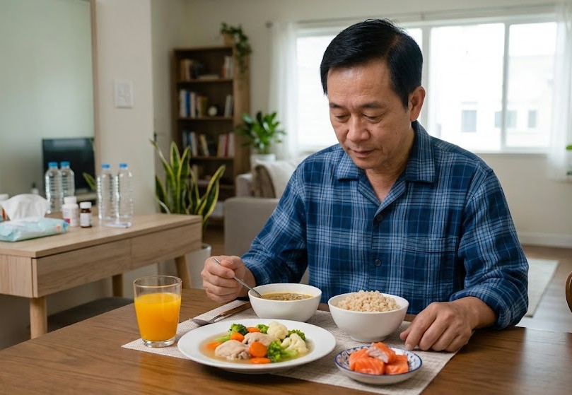 Chế độ dinh dưỡng cho người mắc bệnh phổi tắc nghẽn mạn tính - Ảnh 1.