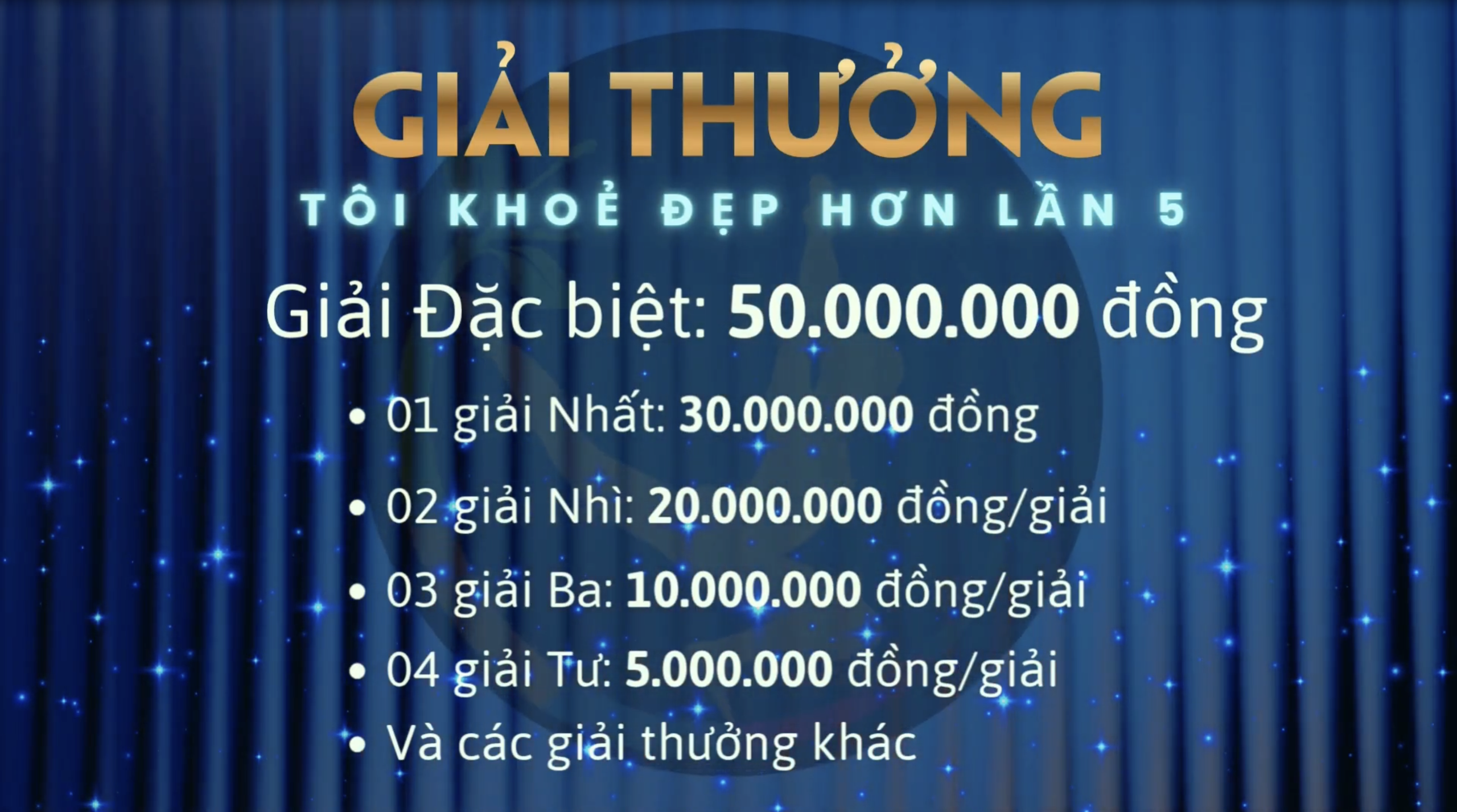 Cơ cấu giải thưởng Cuộc thi Tôi khỏe đẹp hơn rất hấp dẫn