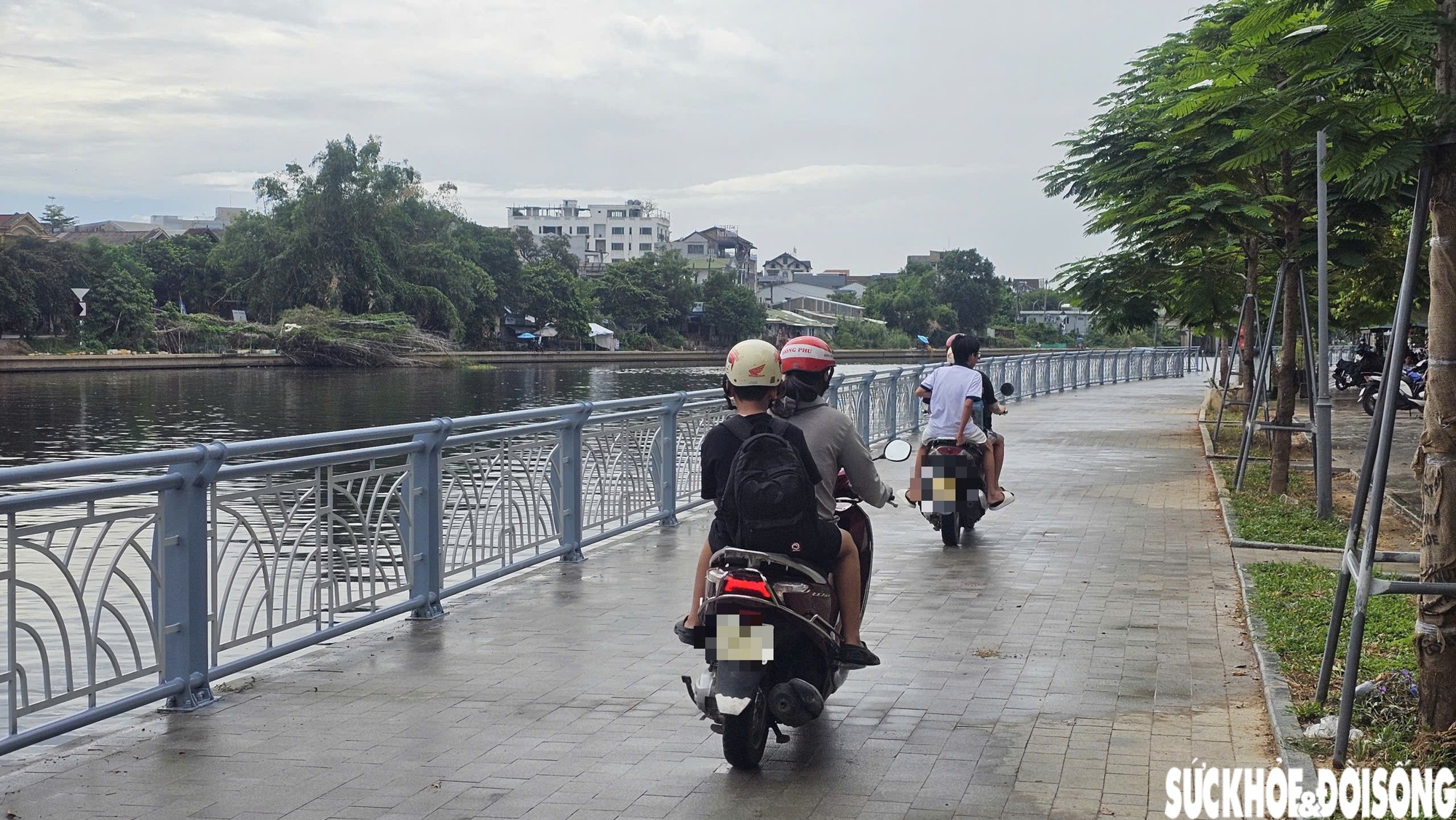 Mặc biển cấm, xe máy vẫn chạy vào đường đi bộ vừa hoàn thành ở Huế- Ảnh 8.