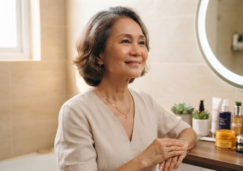 Vì sao nên chăm sóc da vùng cổ sau tuổi 50? - Ảnh 1.