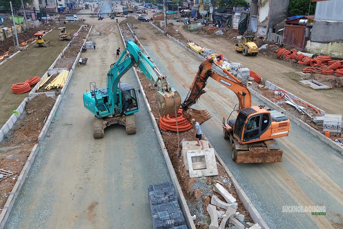 Tuyến đường nối ba khu đô thị lớn ở Hà Nội sắp thông xe kỹ thuật- Ảnh 2.