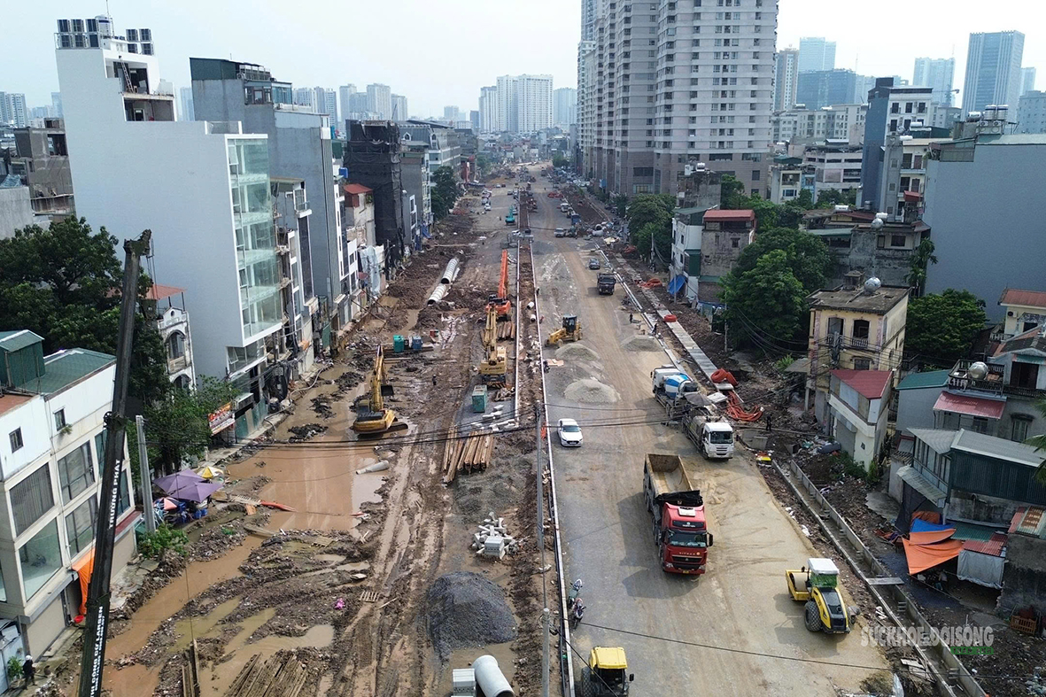 Vành đai 2,5 qua Cầu Giấy tăng tốc, chạy đua mốc thông xe kỹ thuật 10/10- Ảnh 2.