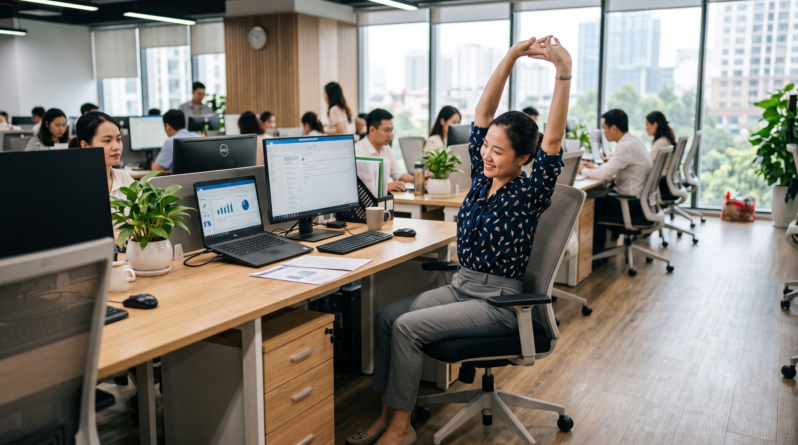 Ngồi quá lâu mỗi ngày: 'Kẻ thù thầm lặng' của sức khoẻ dân văn phòng - Ảnh 2.